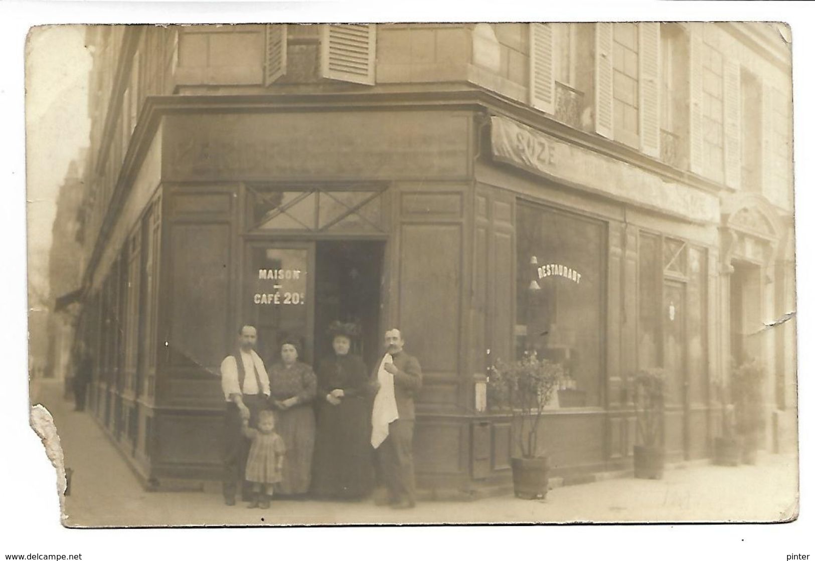 Devant De RESTAURANT - CARTE PHOTO Non Située - Cachet De Départ De TOURS - Ristoranti