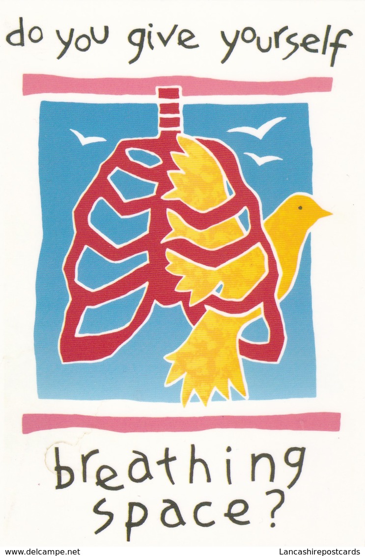 Postcard Of Poster Do You Give Yourself Breathing Space Promoting Healthy Lungs Medicine Medical Interest My Ref  B22899 - Health
