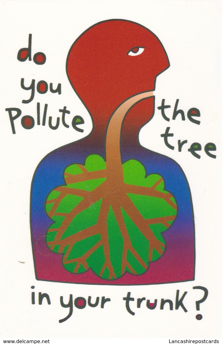 Postcard Of Poster Polluting The Tree In Your Trunk Promoting Healthy Lungs Medicine Medical Interest My Ref  B22900 - Health