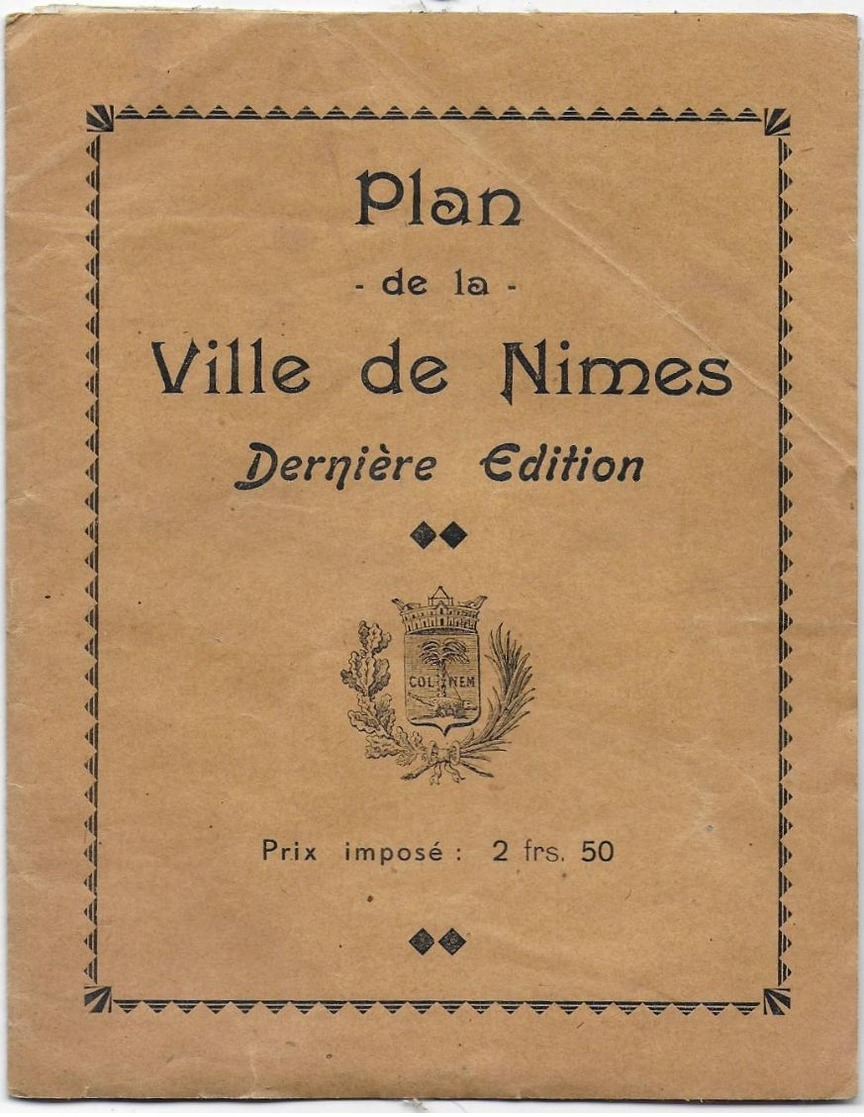 NIMES - Plan De La Ville De 1938 - Autres Plans