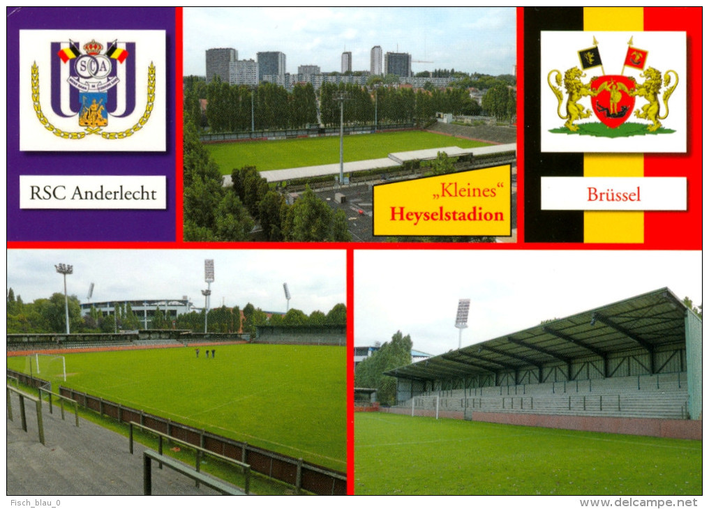 2) AK Stadion Postkarte Heysel Klein Brussels Brüssel Bruxelles RSC Anderlecht Brussels Stadium Postcard België Belgique - Fussball
