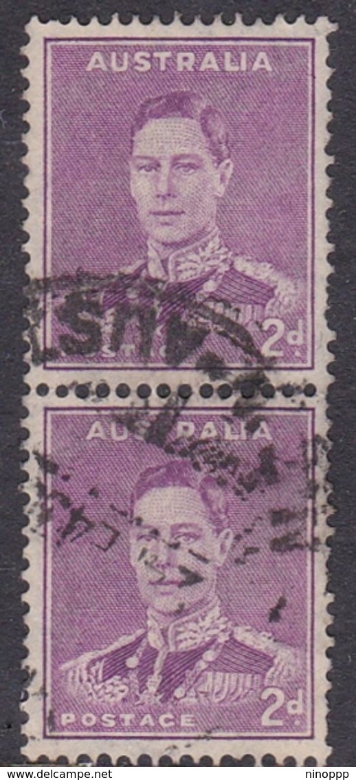 Australia ASC 188 1941 King George VI 2d Purple, Coil Pair, Used - Probe- Und Nachdrucke