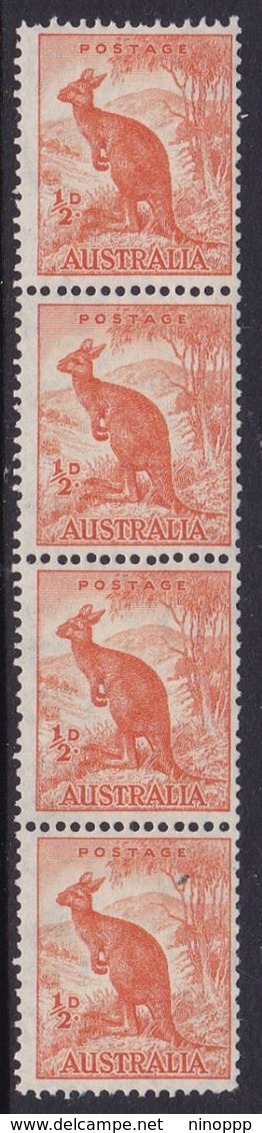 Australia ASC 197 1942 Half Penny Orange Kangaroo, Joint Coil Pair, Mint Never Hinged - Ensayos & Reimpresiones