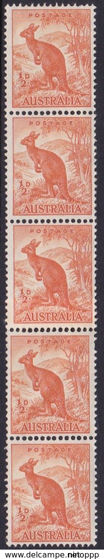 Australia ASC 203 1949 Half Penny Orange Kangaroo, Coil Pair, Mint Never Hinged - Prove & Ristampe