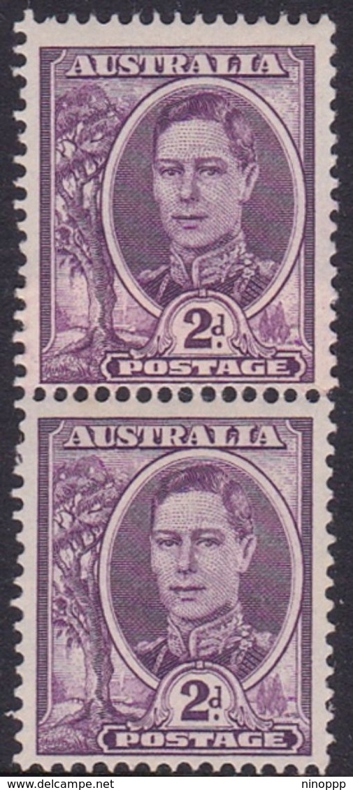 Australia ASC 228 1942 King George VI 2d Purple, Coil Pair, Mint Hinged - Prove & Ristampe