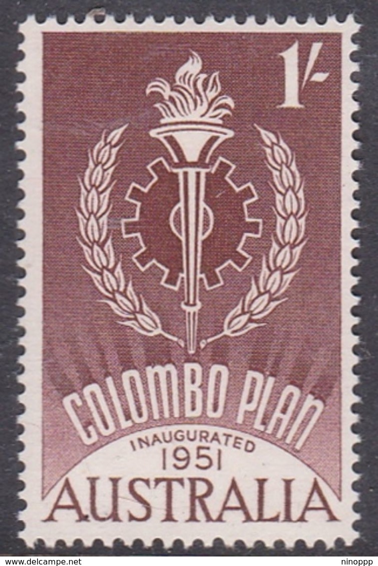 Australia ASC 339h 1951 Colombo Plan, Helecon Paper, Mint Never Hinged - Ensayos & Reimpresiones