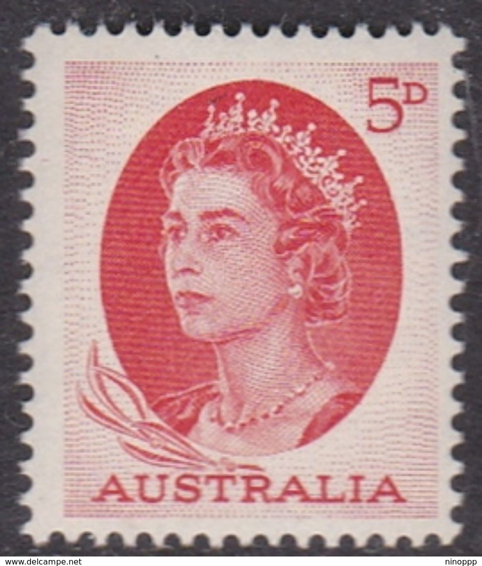 Australia ASC 385 1963 Queen Elizabeth, 5c Red Helecon Paper, Mint Never Hinged - Ensayos & Reimpresiones