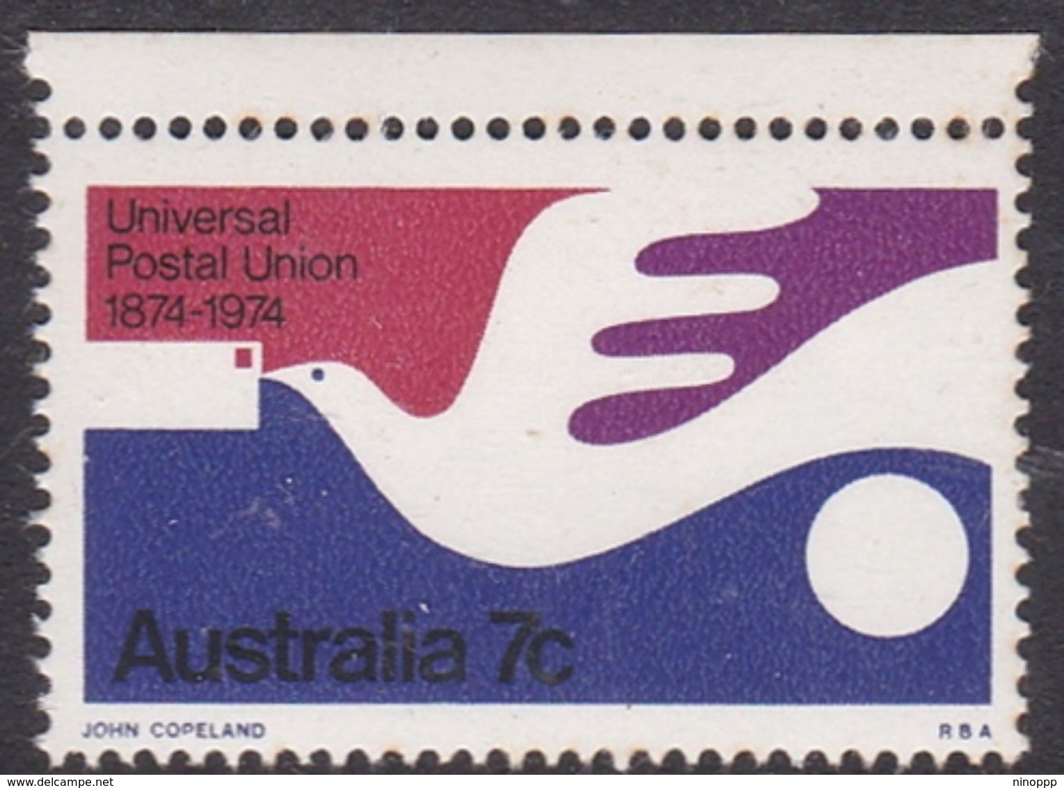 Australia ASC 614a 1974 7c UPU Perf 14.75, Mint Never Hinged - Proeven & Herdruk