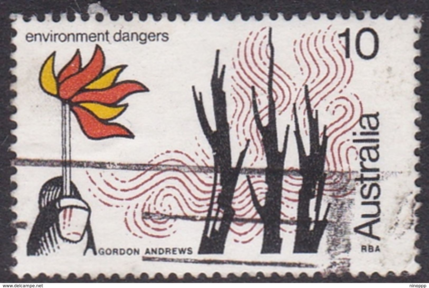 Australia ASC 626a 1975 10c Bushfire Perf 14.75, Used - Essais & Réimpressions