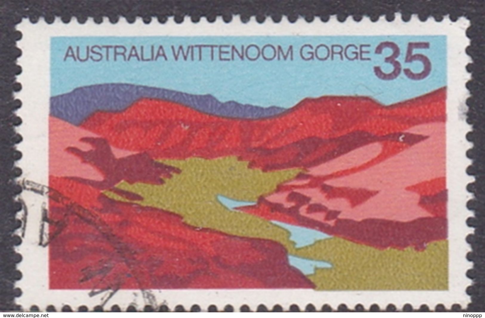 Australia ASC 667 1976 Scenes, 35c Wittenoom Gorge, Cream Paper, Used - Prove & Ristampe