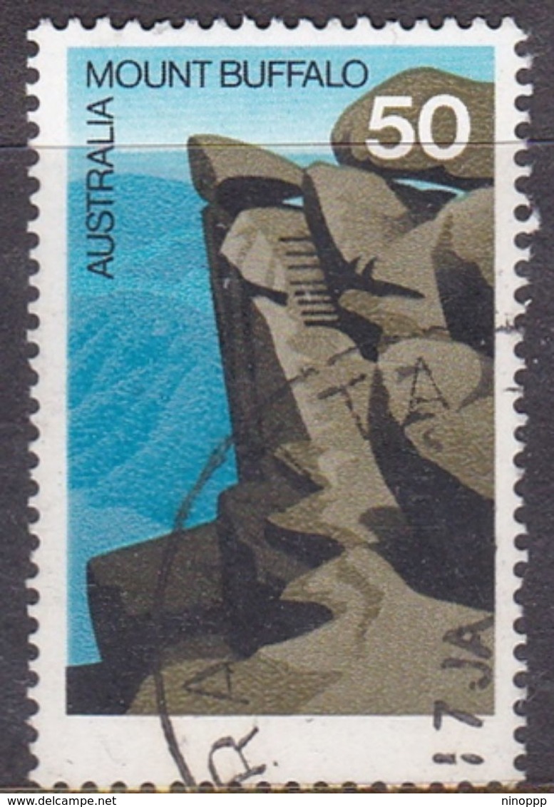 Australia ASC 668 1976 Scenes, 50c Mount Buffalo, Cream Paper, Used - Essais & Réimpressions