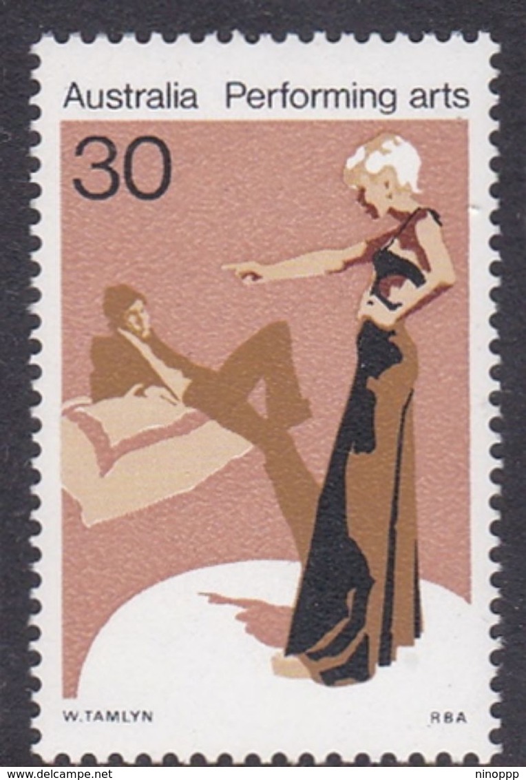 Australia ASC 679 1977 Performing Arts 30c Dramac, White Paper, Mint Never Hinged - Probe- Und Nachdrucke