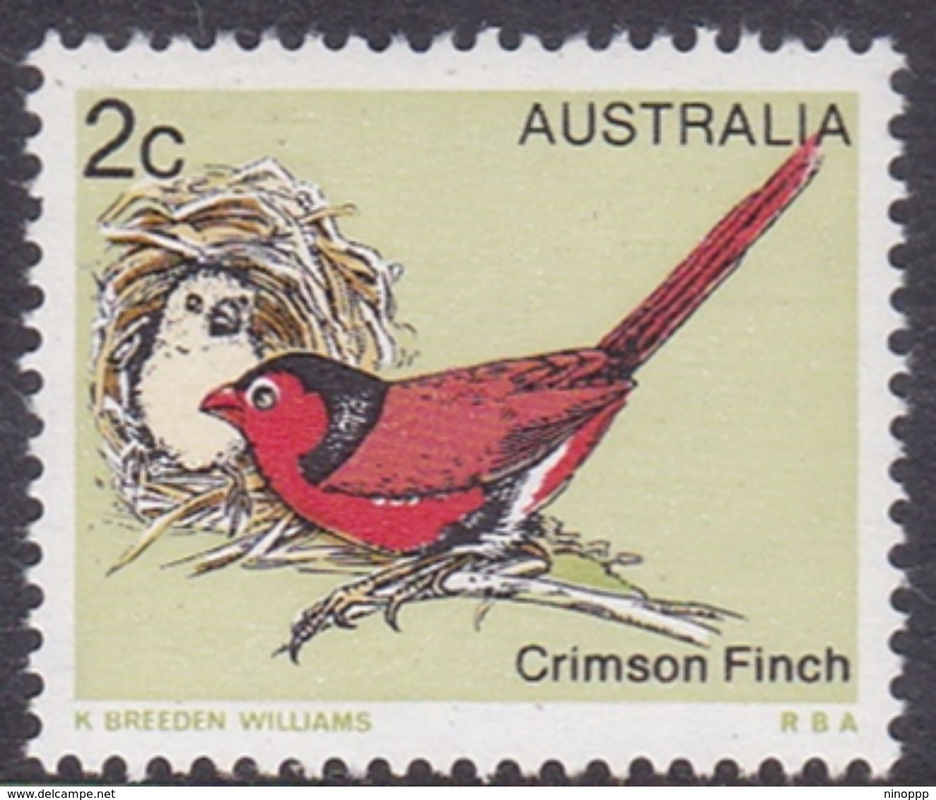 Australia ASC 739 1979 Birds 2c Finch, White Paper, Mint Never Hinged - Prove & Ristampe