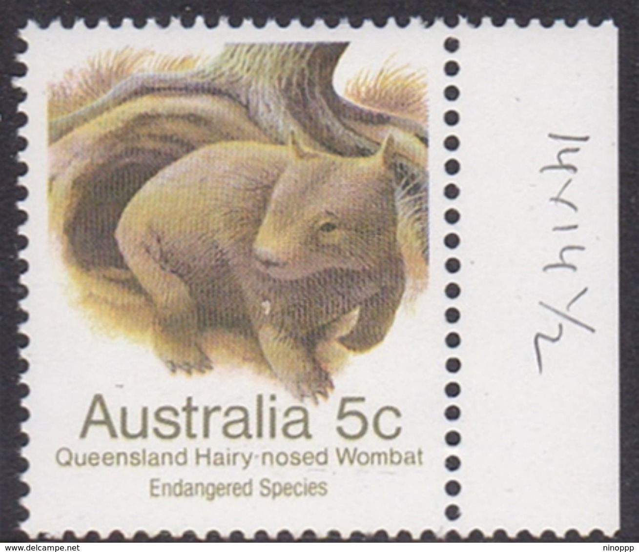 Australia ASC 803a 1981 Animals 5c Wombat Perf 14 X 14.5, Mint Never Hinged - Prove & Ristampe