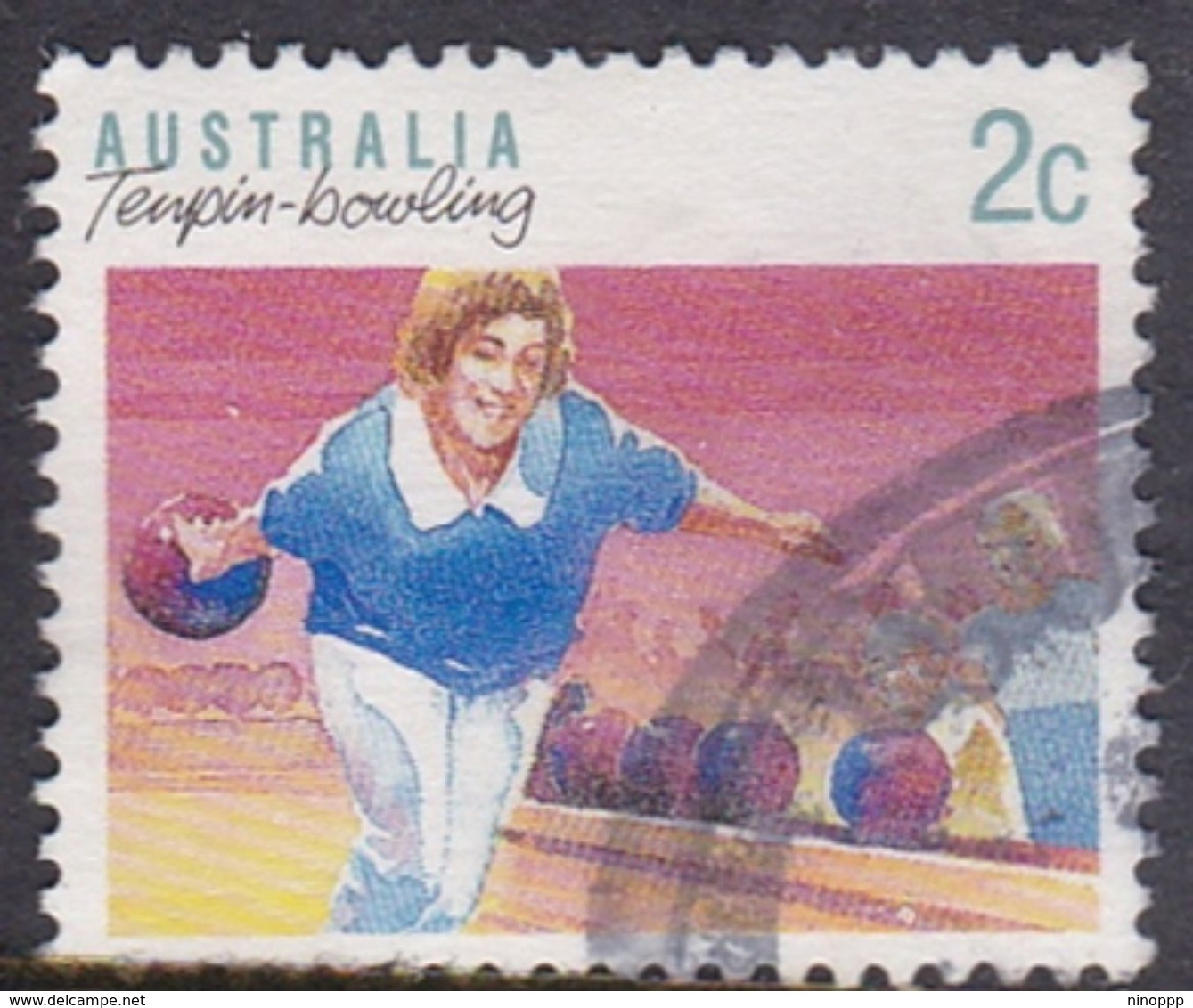 Australia ASC 1183 1989 Sports 2c Pin Bowking Perf 13 X 13.5, Used - Ensayos & Reimpresiones