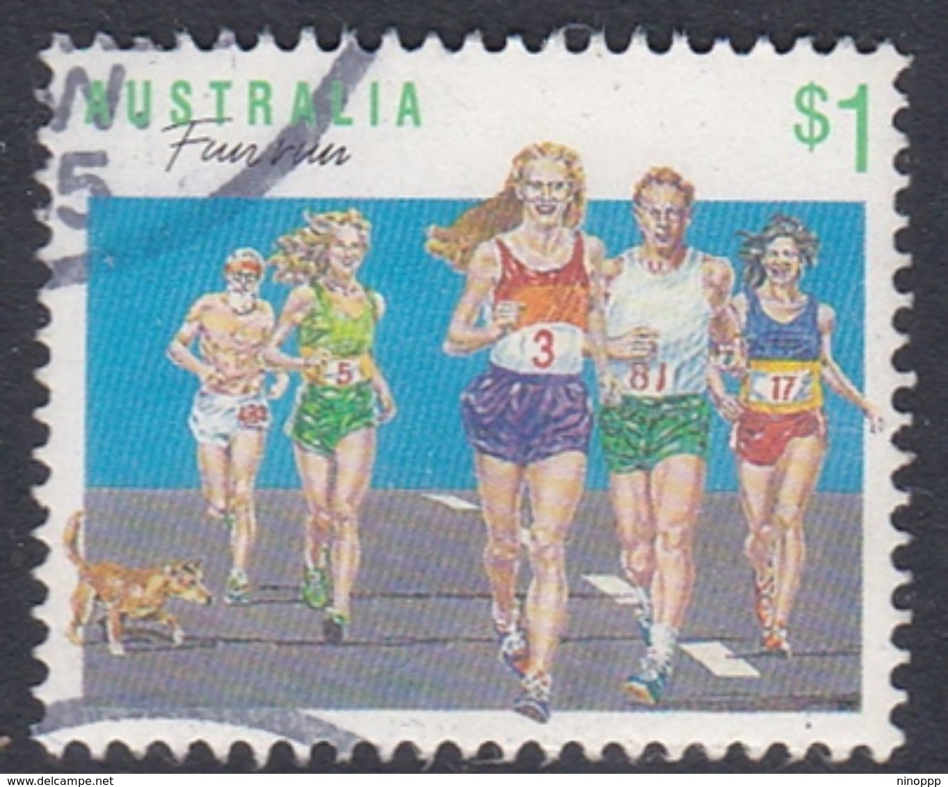 Australia ASC 1231c 1990 Sports $ 1.00 Fun Run Perf 14 X 14.5, Used - Essais & Réimpressions