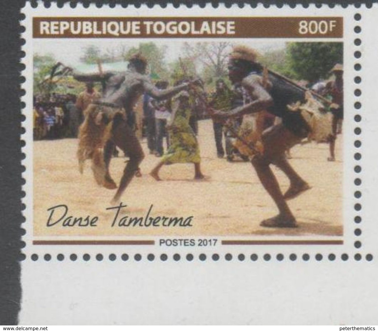 TOGO, 2017, MNH, LOCAL CULTURE,  DANCES, TAMBERNA DANCE, 1v - Dance