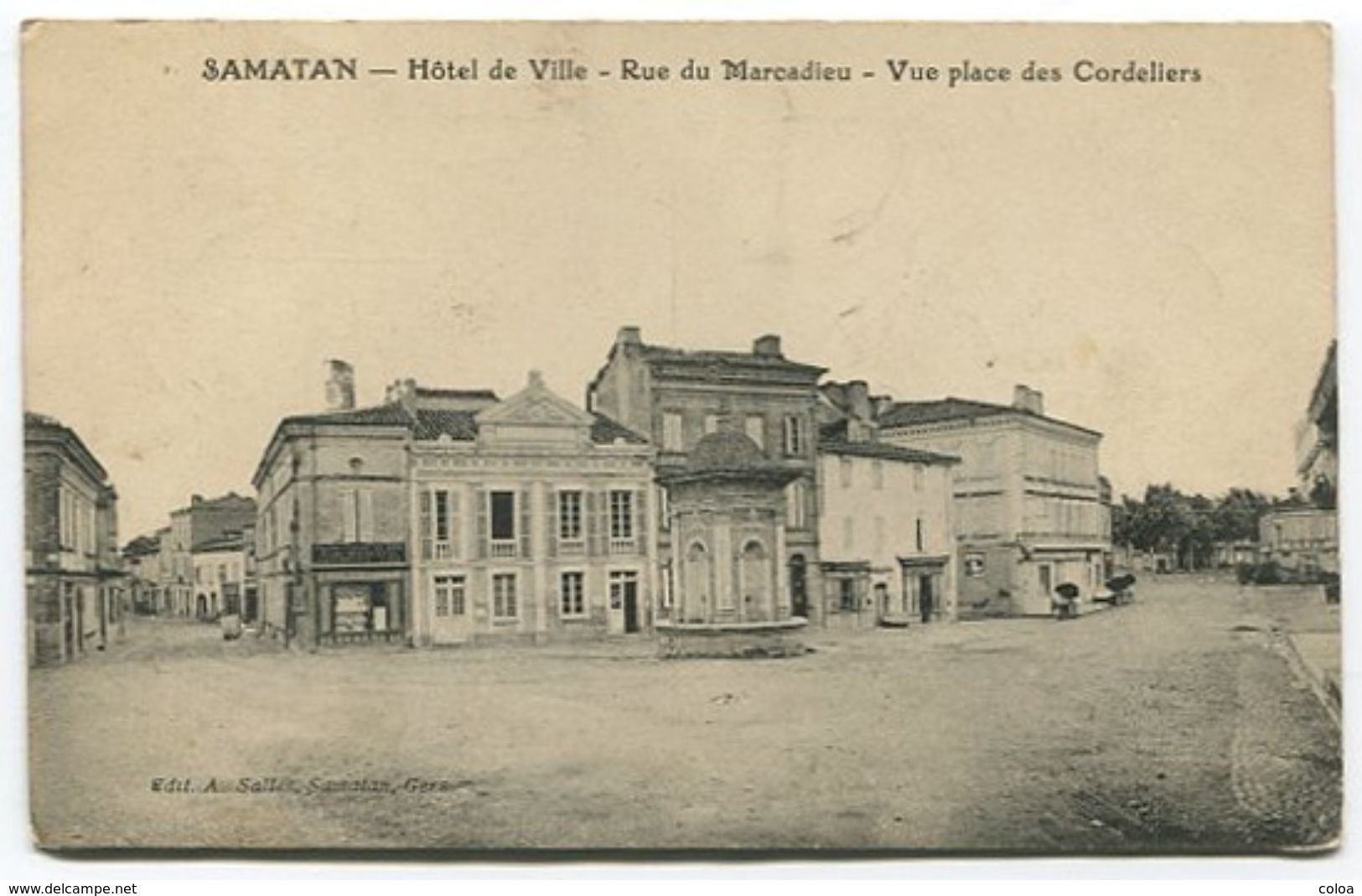 SAMATAN Rue Du Marcadieu Vue Place Des Cordeliers - Autres & Non Classés