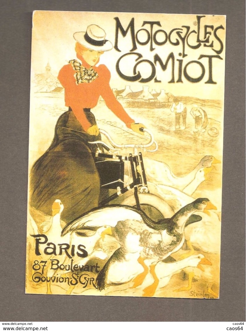 MOTOCYCLES COMIOT PARIS - Steinlen Riproduzione - CARTOLINA 1994 - Sonstige & Ohne Zuordnung