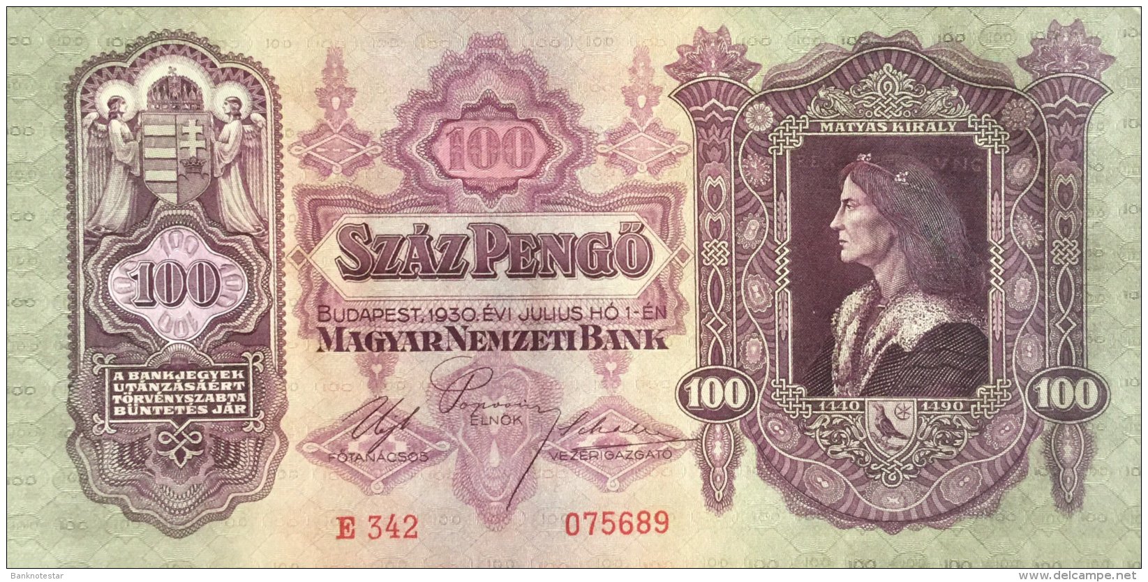 Hungary 100 Pengö, P-98 (1.7.1930) - UNC - Ungarn