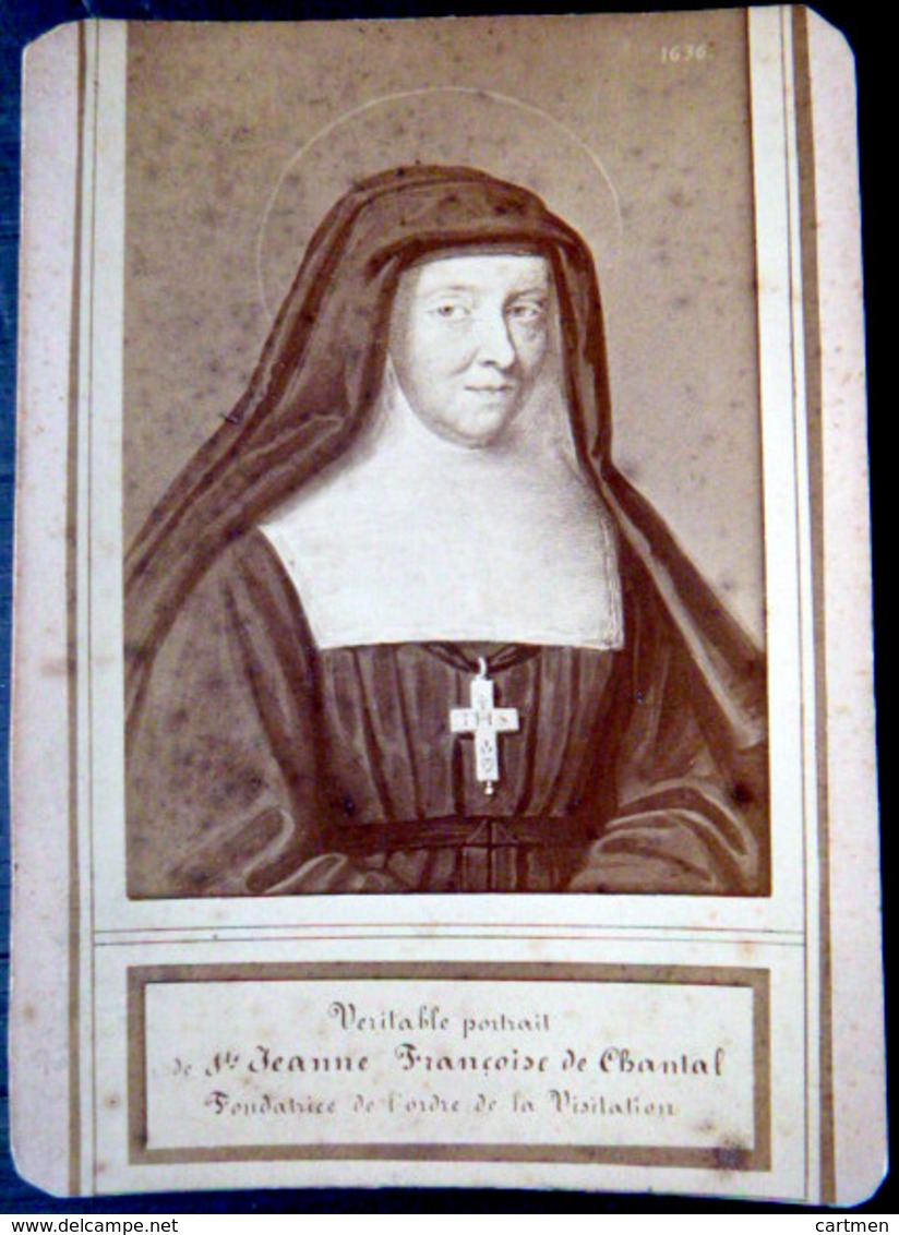 SAINTE JEANNE FRANCOISE DE CHANTAL VISITATION PHOTO DU PORTRAIT PEINT 15 X 10 CM BON ETAT SANTINI IMAGE RELIGIEUSE - Images Religieuses