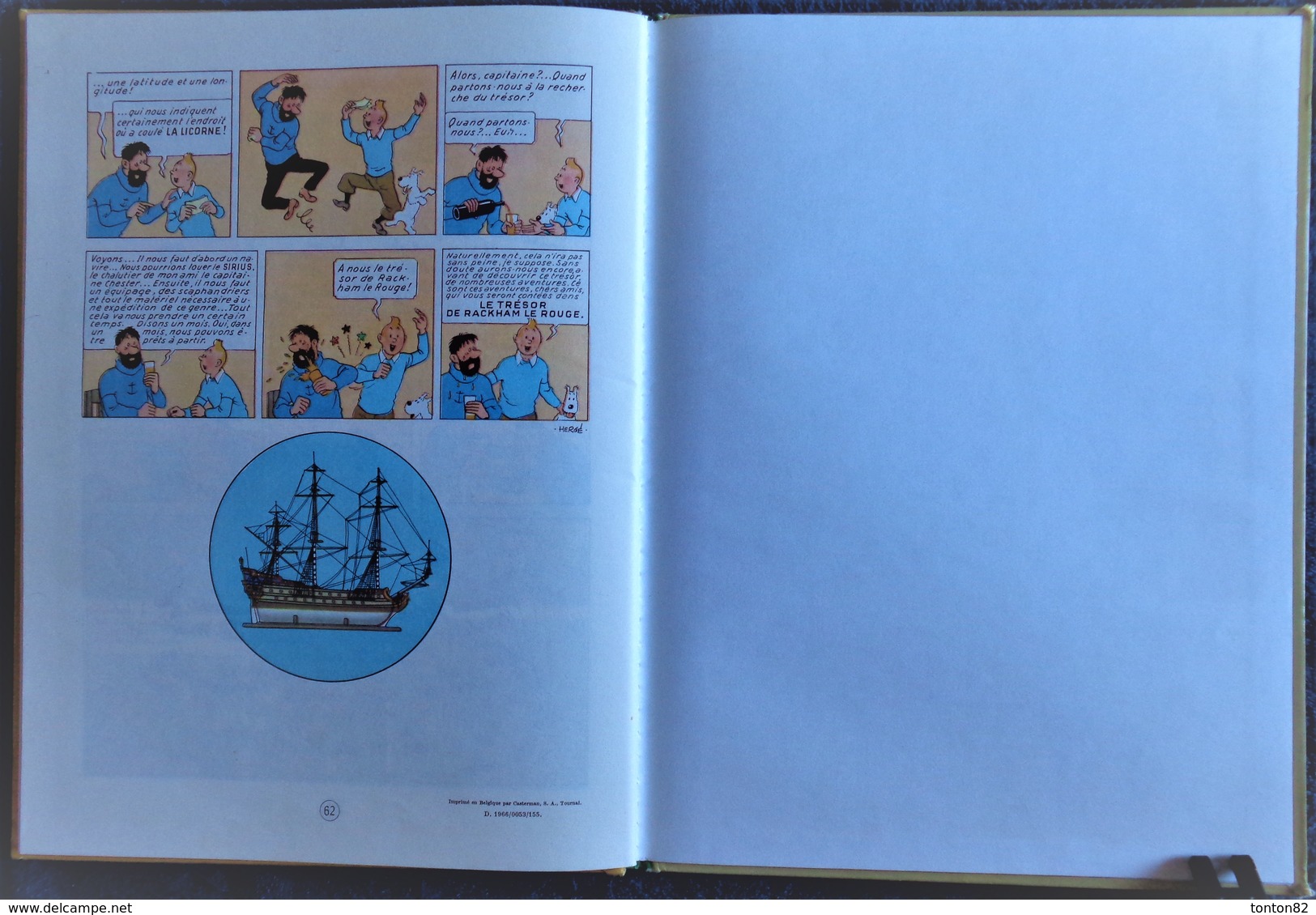 Hergé - TINTIN - Le Secret De La Licorne - ( 1971 ) . - Tintin