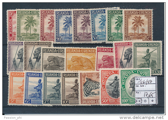 BELGIAN CONGO  RUANDA URUNDI BOX 2 COB 126/47 MNH - Neufs