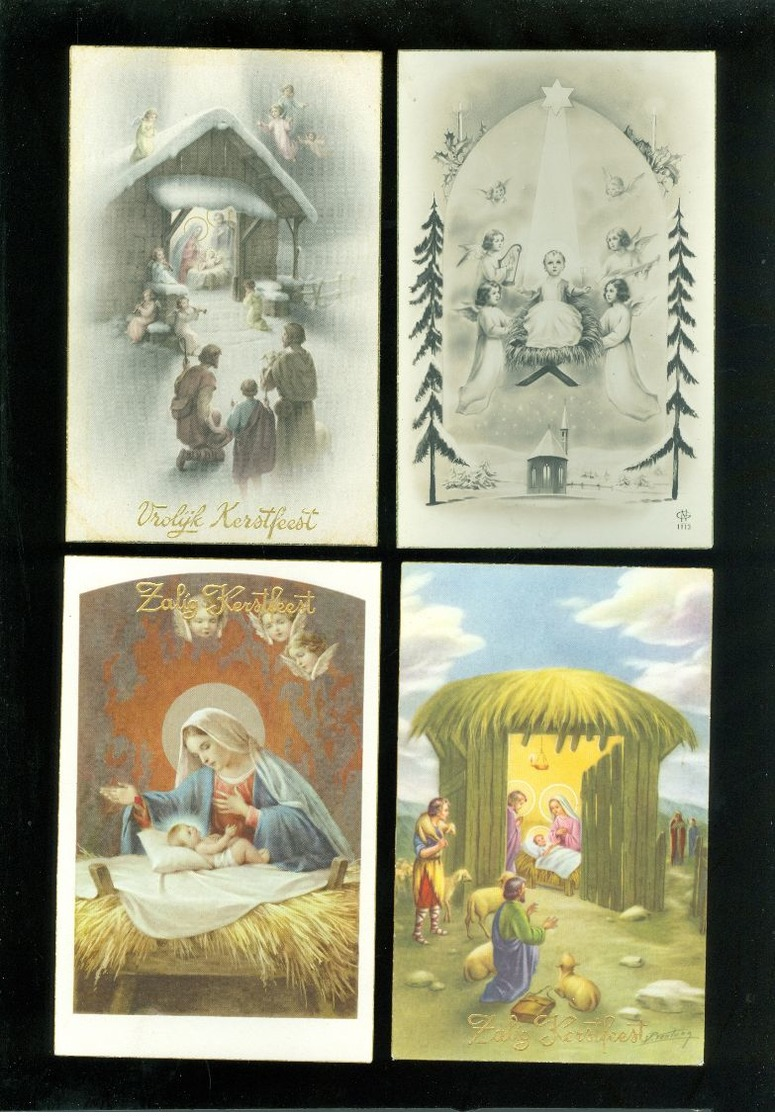 Beau lot de 60 cartes postales de fantaisie Crèche de Noël  Mooi lot 60 postkaarten fantasie kerststal  kerstmis  kribbe