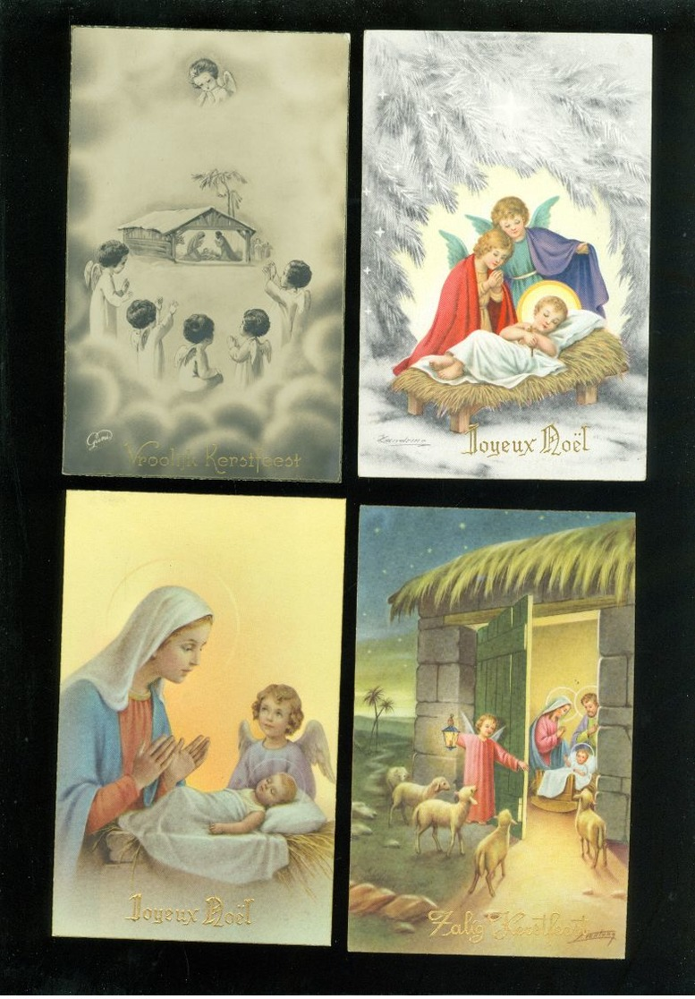 Beau lot de 60 cartes postales de fantaisie Crèche de Noël  Mooi lot 60 postkaarten fantasie kerststal  kerstmis  kribbe