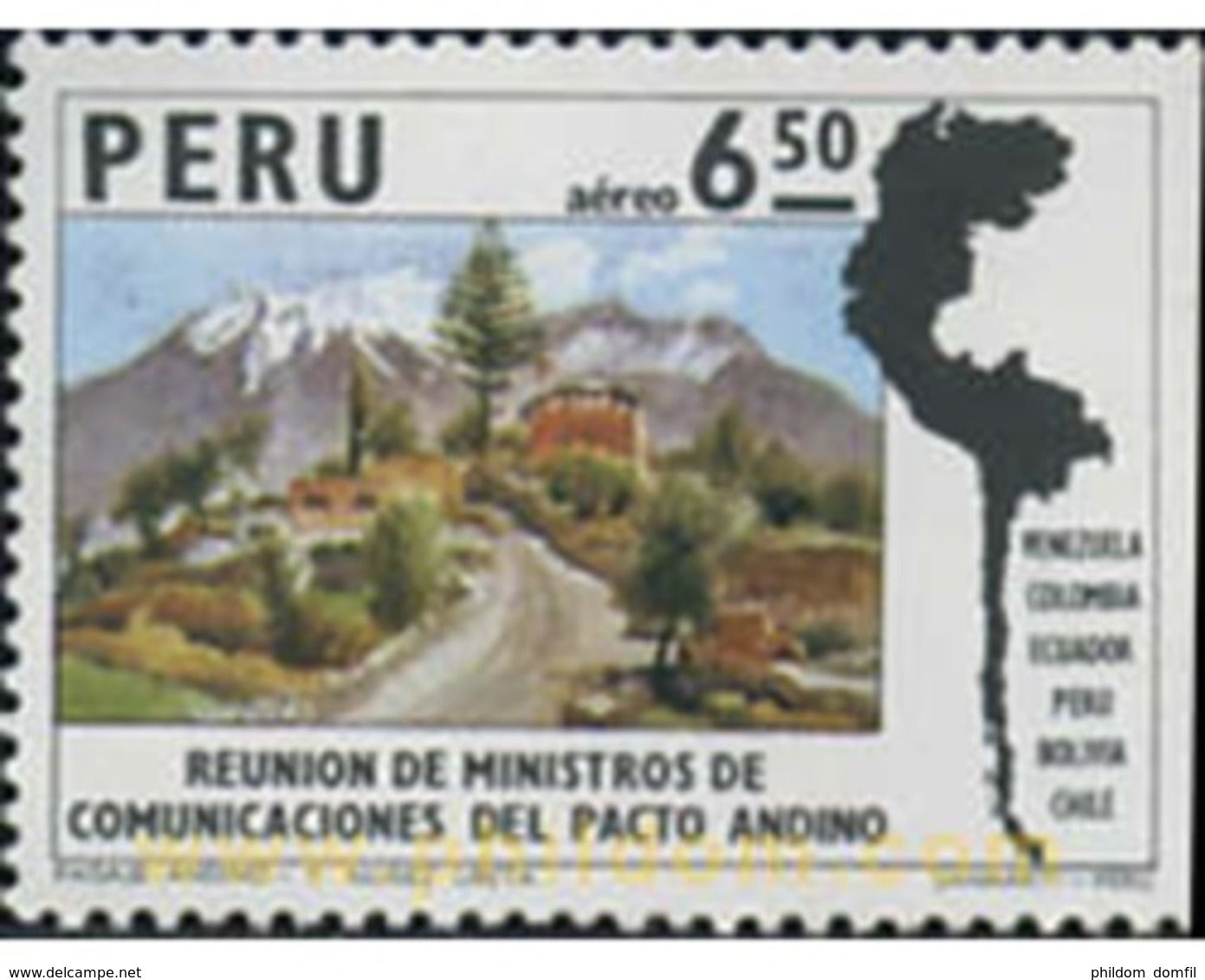 Ref. 352393 * MNH * - PERU. 1974. REUNION DE MINISTROS DE COMUNICACIONES DEL PACTO ANDINO - Peru