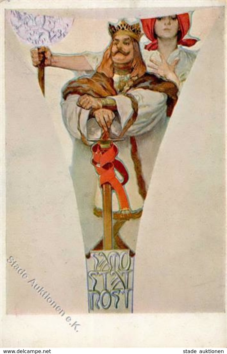 Mucha, A. L'Independence Künstlerkarte I-II - Mucha, Alphonse