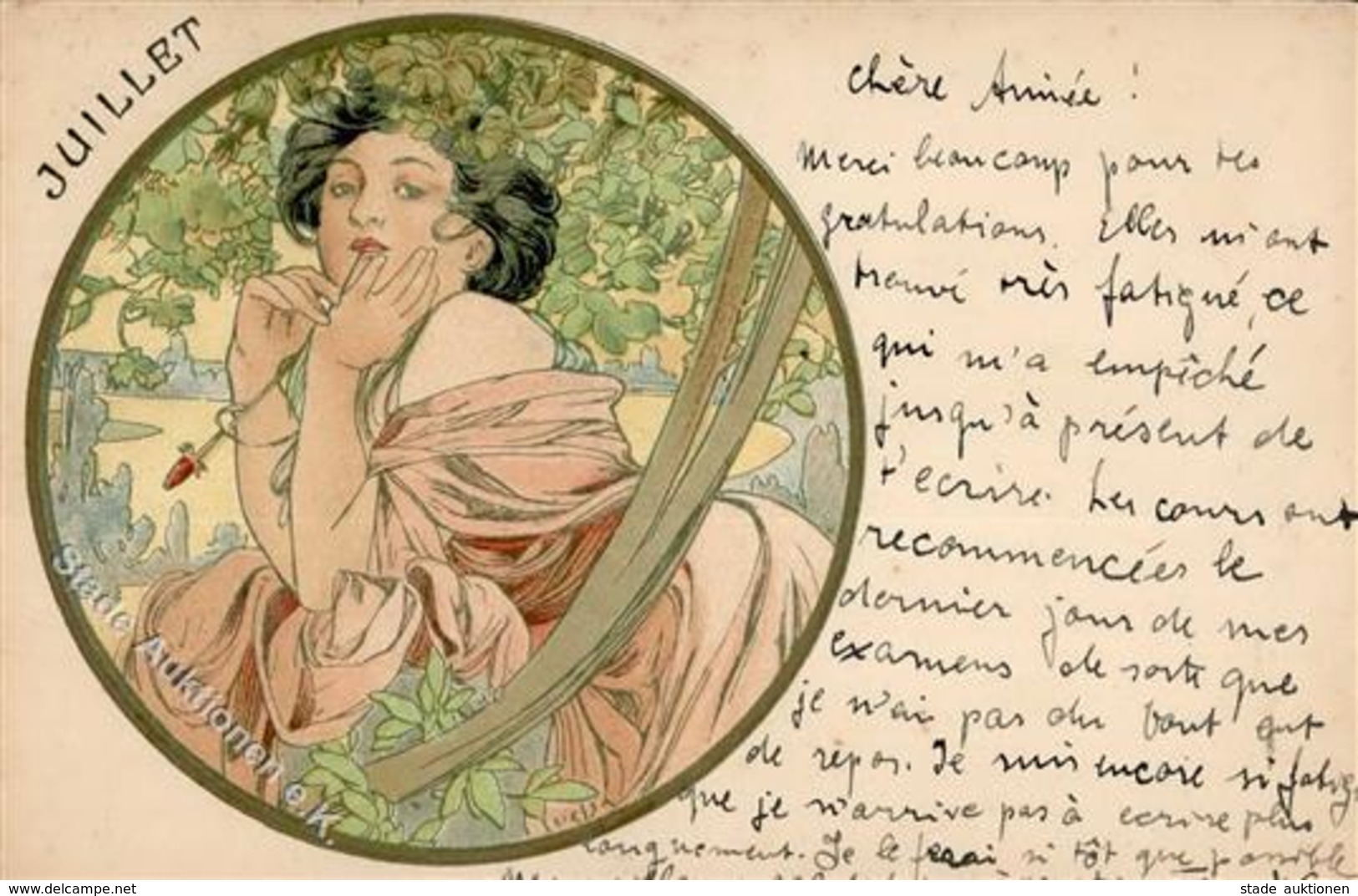 Mucha, Alfons Frau Juillet Jugendstil I-II Art Nouveau - Mucha, Alphonse