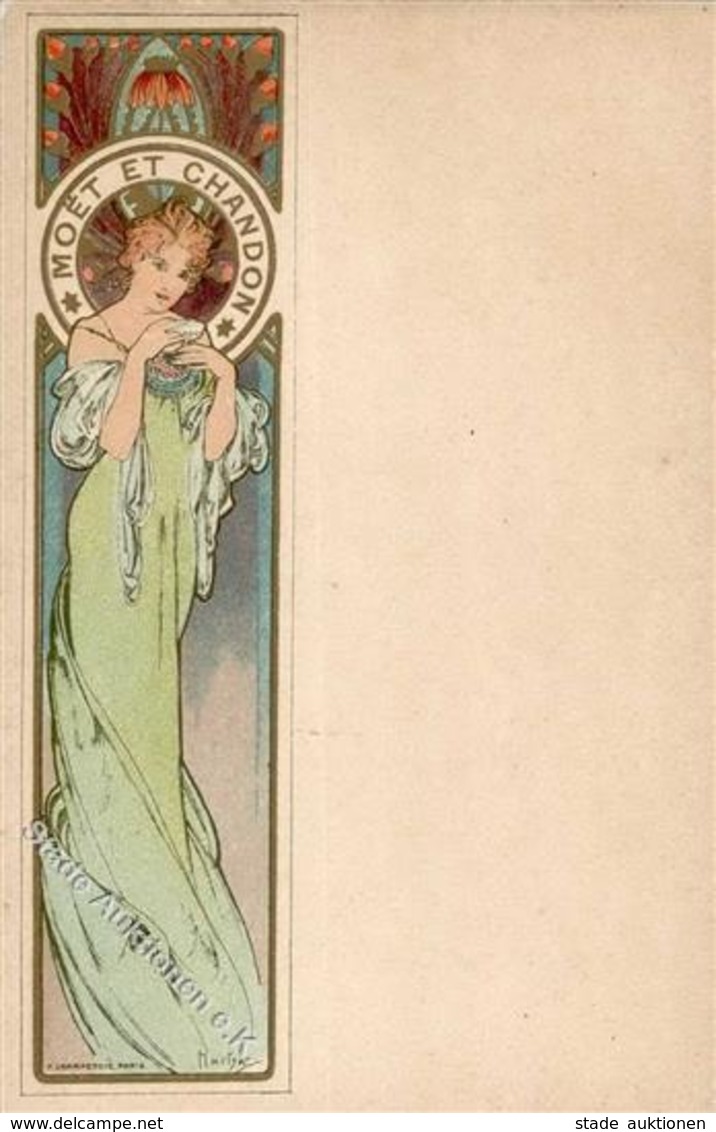 Mucha, Alfons Moet Et Chandon Frau Jugendstil I-II (keine Ak-Einteilung) Art Nouveau - Mucha, Alphonse