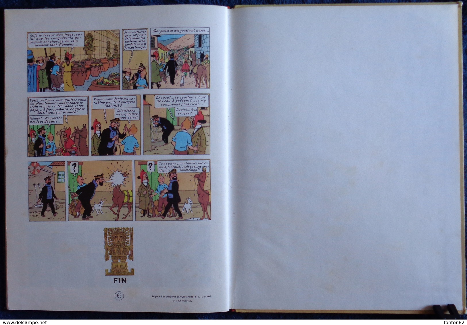 Hergé - Tintin - Le Temple Du Soleil - Casterman - ( 1971 ) . - Tintin