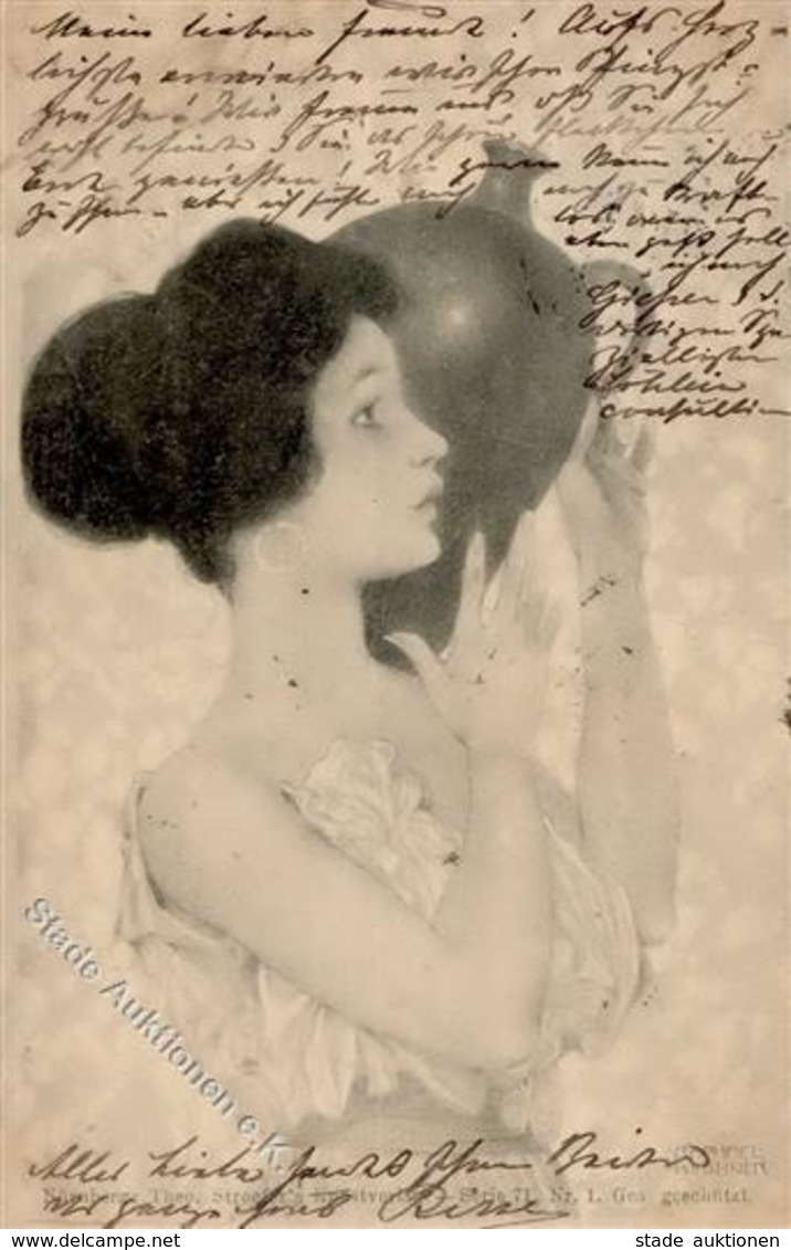 Kirchner, R. Frau  Künstlerkarte 1901 I-II - Kirchner, Raphael