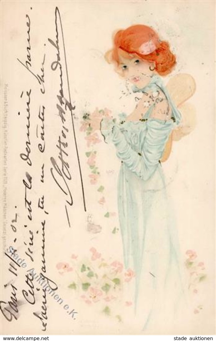 Kirchner, R. Frau  Künstlerkarte 1902 I-II (fleckig) - Kirchner, Raphael