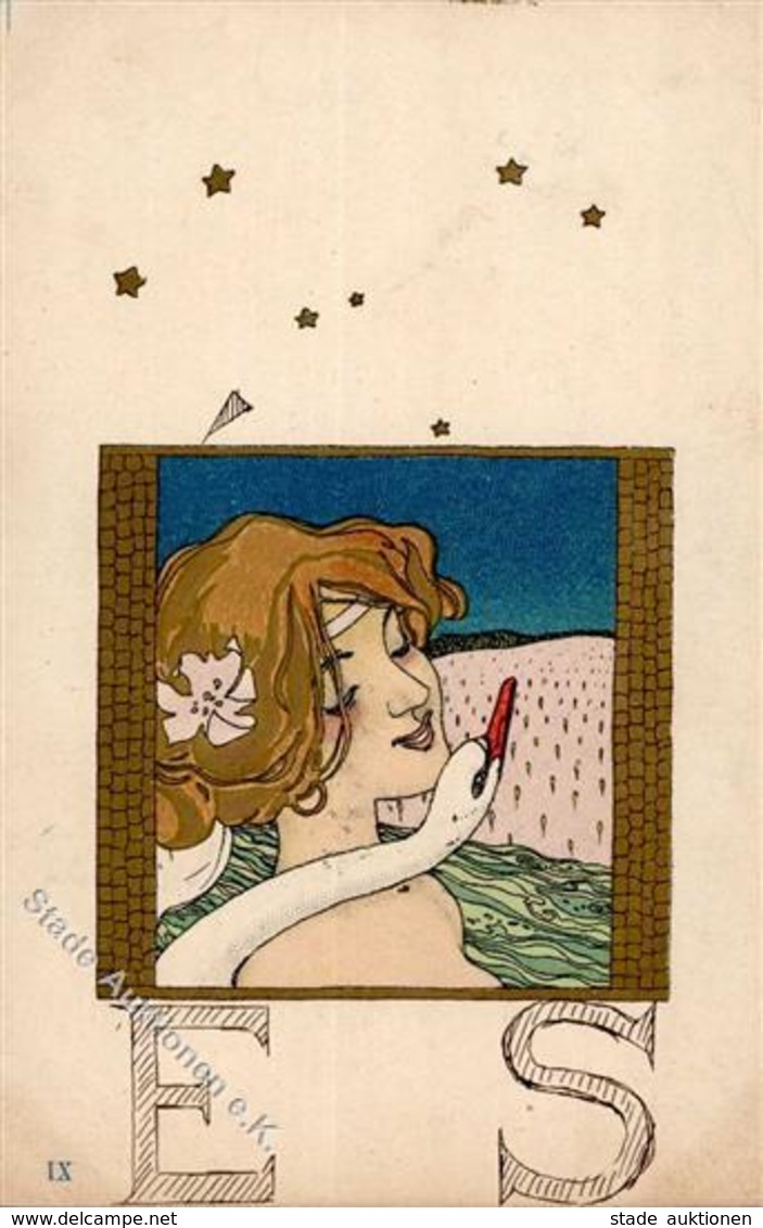 Kirchner, R. Frau Schwan Künstlerkarte 1902 I-II - Kirchner, Raphael