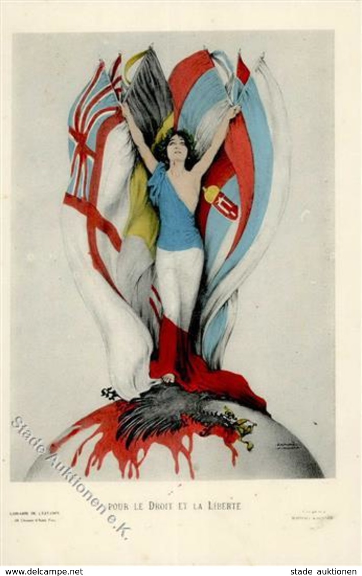 Kirchner, R. Pour Le Droit Et La Liberte Künstlerkarte I-II - Kirchner, Raphael