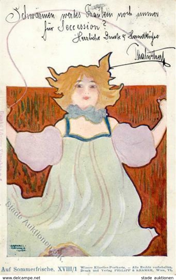 Kirchner, Raphael Kind Künstler-Karte 1900 I-II (Ecke Abgestoßen) - Kirchner, Raphael
