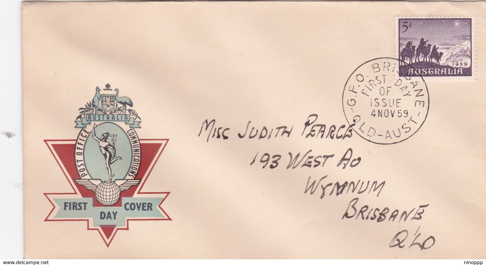 Australia 1959 Christmas,Official Post Office FDC - FDC