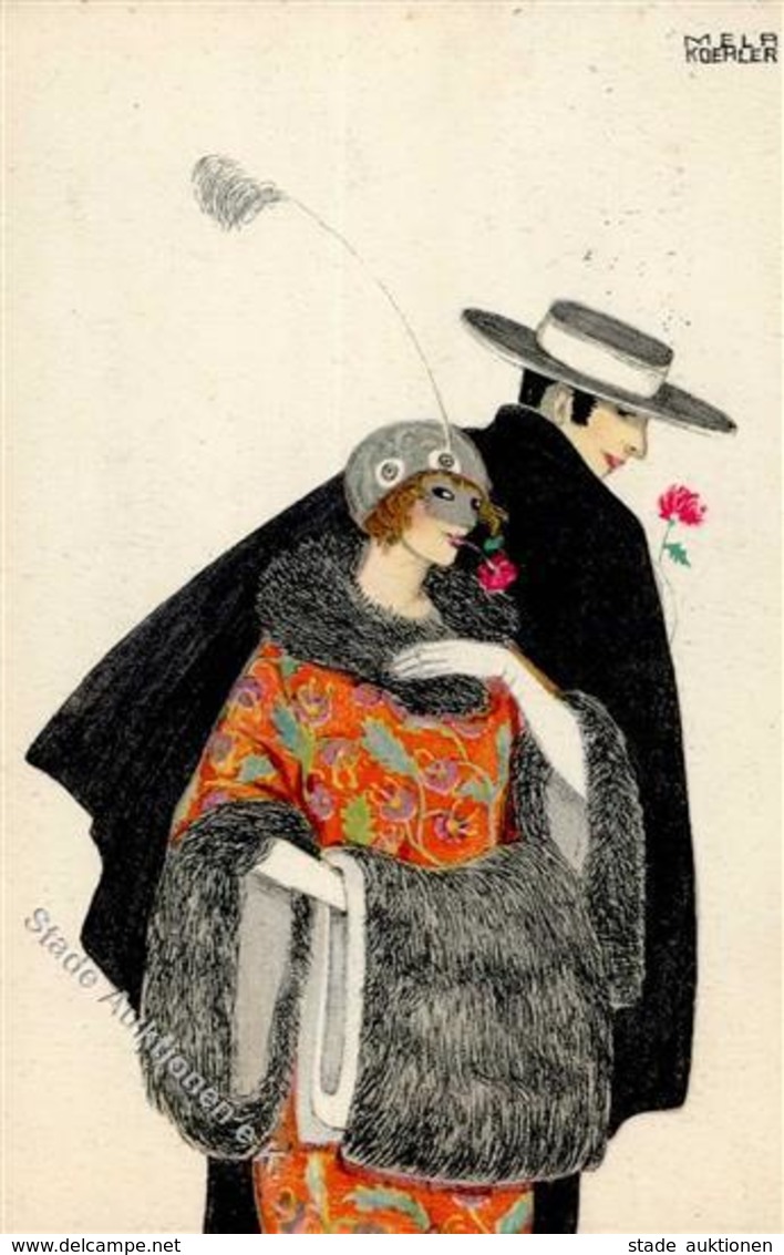 Koehler, Mela Poesie / Liebe Künstlerkarte 1914 I-II (fleckig) - Koehler, Mela