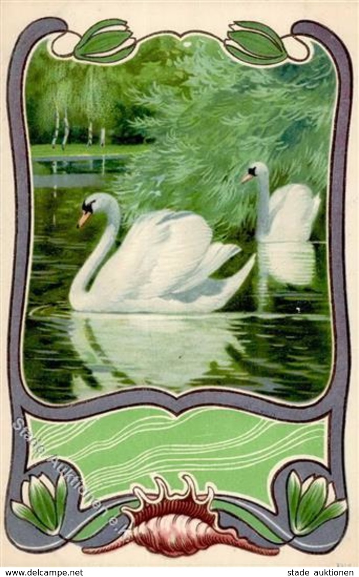 JUGENDSTIL - SCHWAN (3318) Sign. Hans Schulze I - Non Classificati