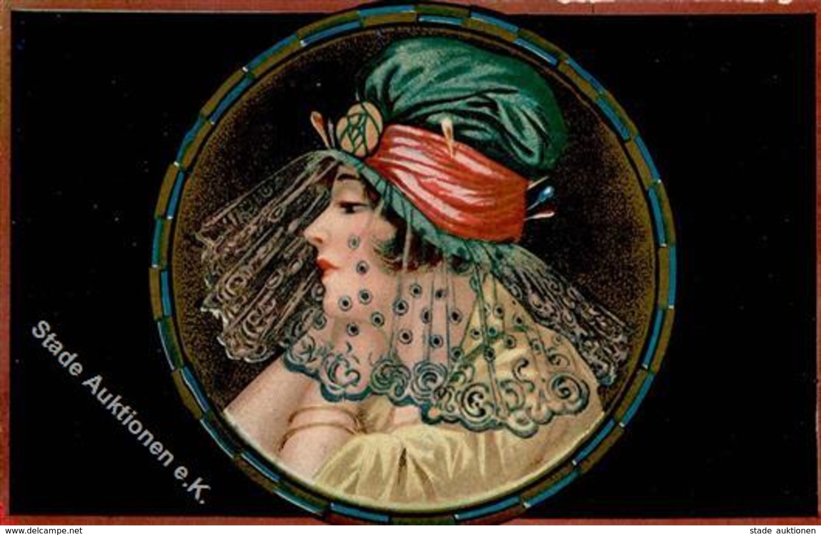 Jugendstil Frau Künstlerkarte I-II Art Nouveau - Non Classificati