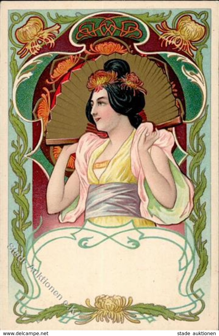 Jugendstil Frauen Künstlerkarte I-II Art Nouveau Femmes - Ohne Zuordnung