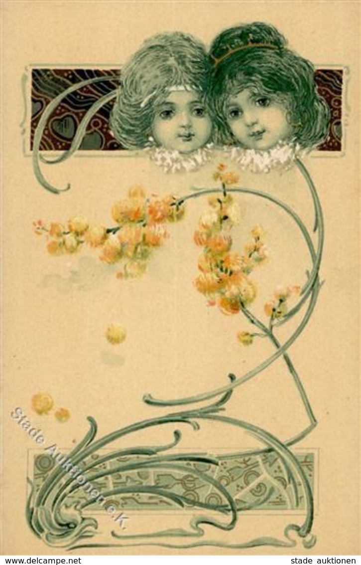 Jugendstil Frauen Künstlerkarte I-II (keine Ak-Einteilung) Art Nouveau Femmes - Non Classificati