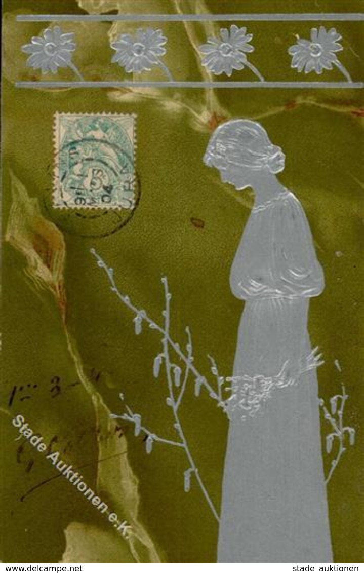 Jugendstil Frauen Prägedruck 1904 I-II Art Nouveau Femmes - Ohne Zuordnung