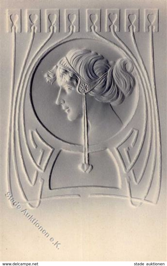 Jugendstil Frauen Prägedruck I-II Art Nouveau Femmes - Ohne Zuordnung