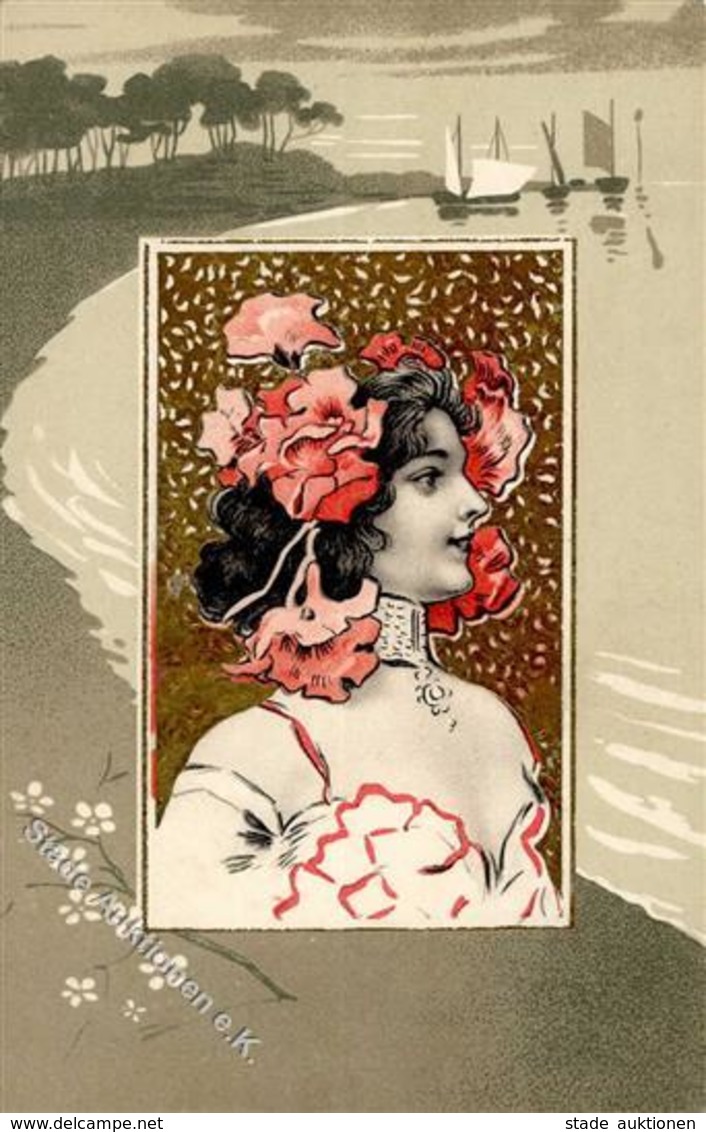 Jugendstil Frauen Prägedruck I-II Art Nouveau Femmes - Non Classificati