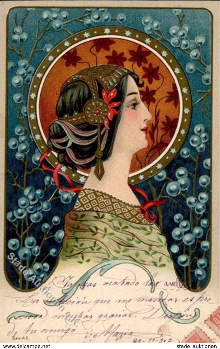 Jugendstil Frauen Prägedruck I-II Art Nouveau Femmes - Ohne Zuordnung