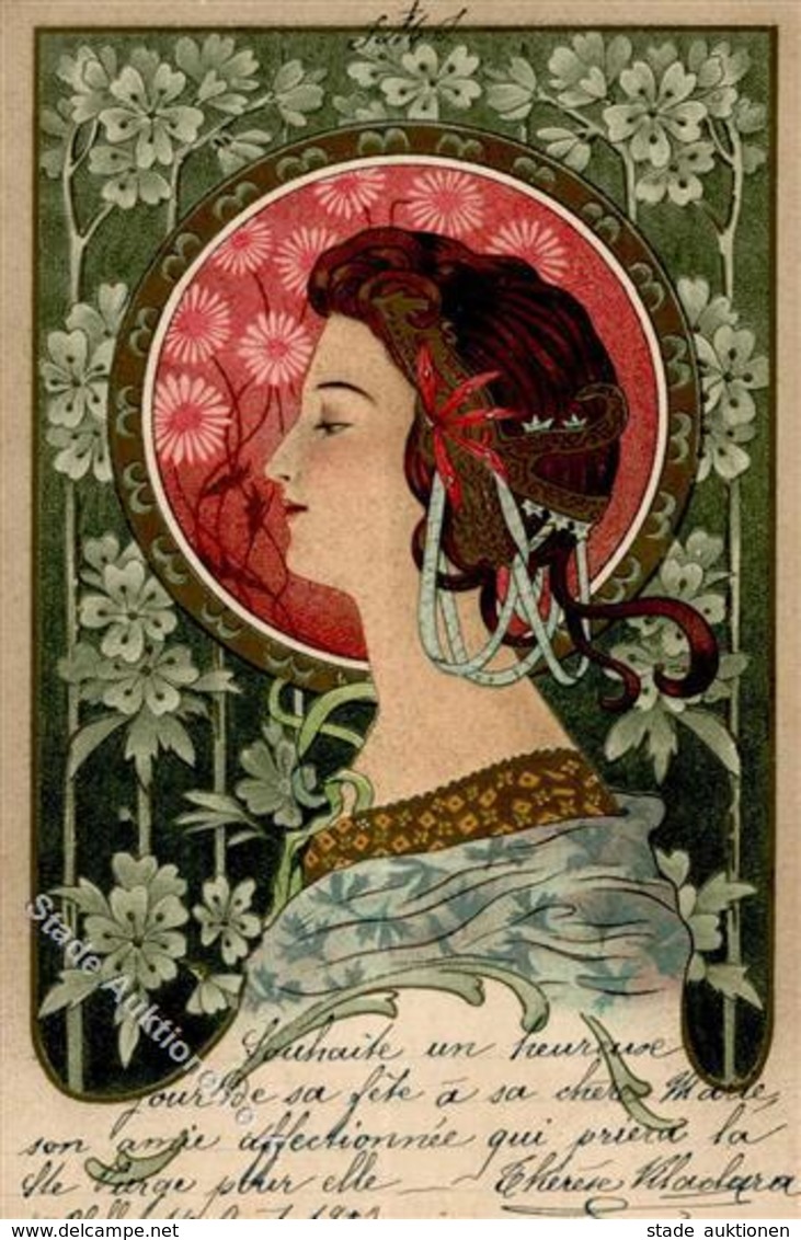 Jugendstil Frauen Prägedruck I-II Art Nouveau Femmes - Ohne Zuordnung